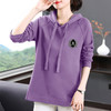 大码连帽卫衣女春秋季2025年新款中年妈妈长袖套头帽衫女士上衣 商品缩略图1