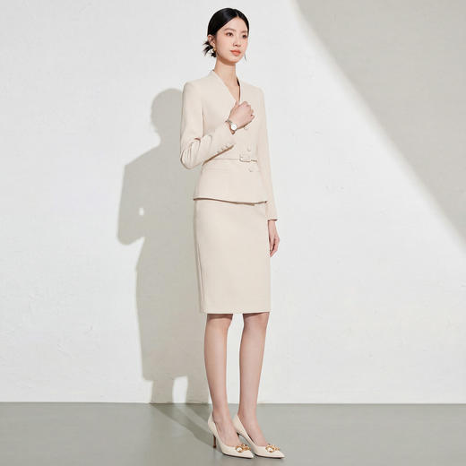 IWY/轻奢米白色西装套裙女春季新款高级感通勤职业装两件套正装25CS812 商品图2