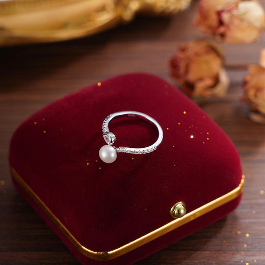 子佩集【芳巧】S925银珍珠戒指【JL071190】珍珠水滴锆石2509 商品图4
