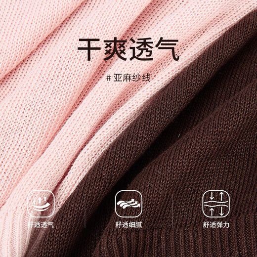 【商场同款】CNK6346 “ 飘带V领毛衫 ”天然亚麻材质 干爽舒适 宽松版型舒适自在 商品图3