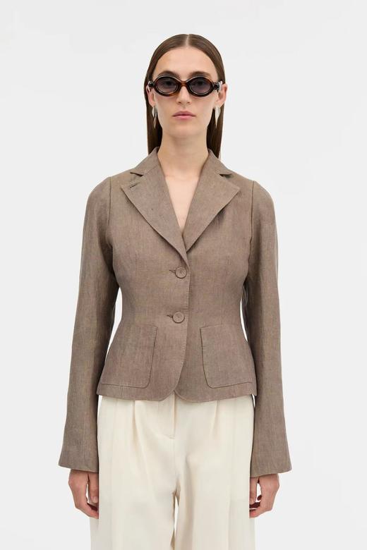 Mark Kenly Domino Tan 26SS 枯木色汉麻JENNY精裁西装夹克 商品图2