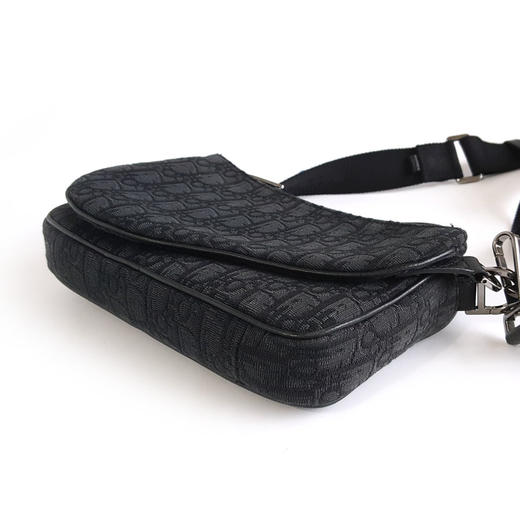 【95新】Dior迪奥黑色老花马鞍三件套三合一单肩斜挎包中性款110326NJS13 商品图2