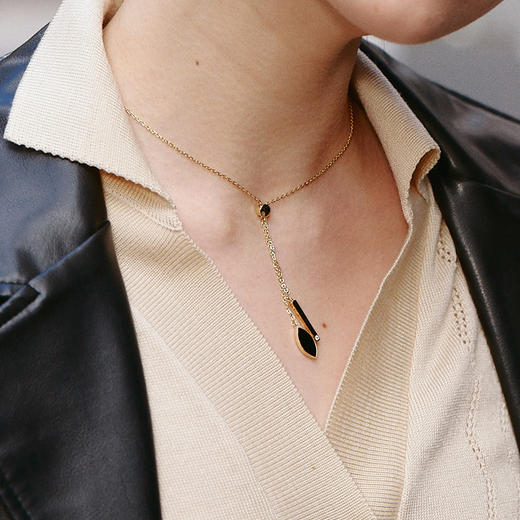 Black Eyes黑眼系列｜黑眼睛细长项链 商品图1