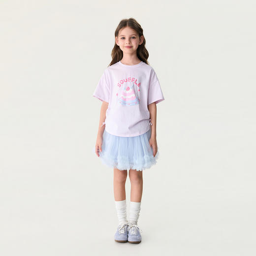 马克珍妮甜趣蛋糕屋女童凉感抽褶T恤2026年夏装新款560570 商品图2