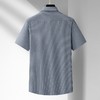 【DM】大依优型大码男装夏季竖条纹短袖衬衫商务休闲棉质翻领上衣T恤320 商品缩略图3