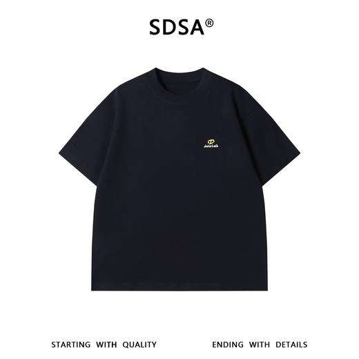 SDSA男装2026新款高贵轻奢韩版简约刺绣字母圆领短袖T恤百搭宽松 商品图1