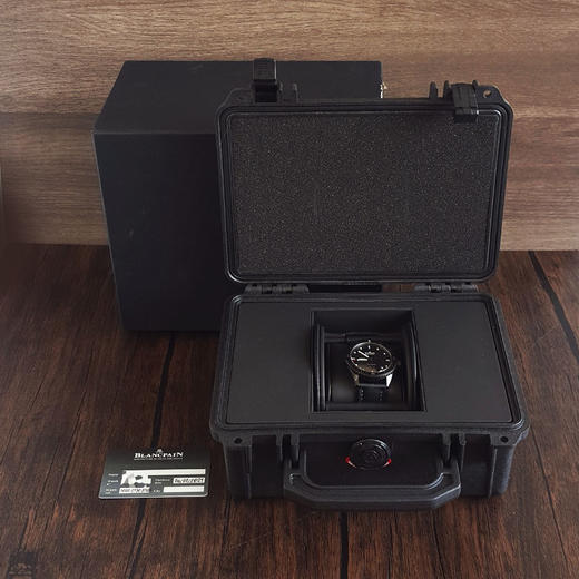 【95新】Blancpain宝珀5000-0130-B52A自动机械日期显示43MM（男款）五十噚系列黑陶瓷/单向旋转陶瓷刻度表圈020326NJT02 商品图1