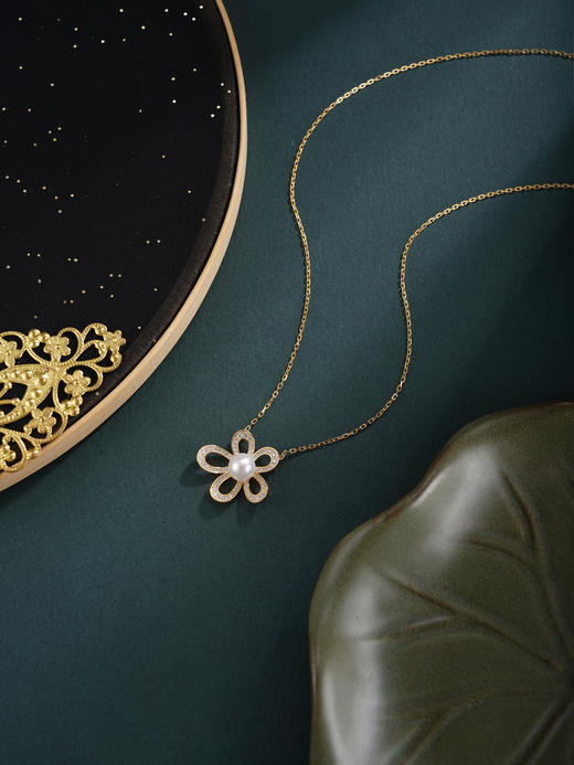 子佩集【‌花期正好】银S925珍珠惜王妃套链项链【L9859】双色五瓣花2602 商品图8