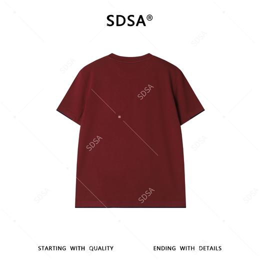 36308SDSA男装2026新款高贵轻奢撞色刺绣字母假两件圆领短袖T恤百搭 商品图4