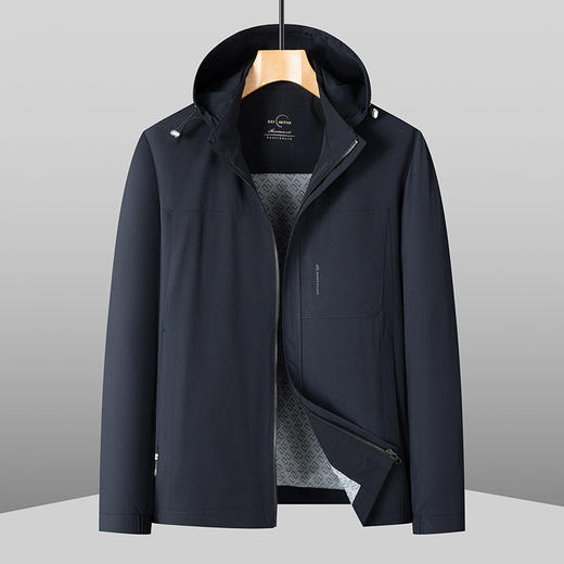 【DKP】大依优型大码男装春季夹克外套休闲运动百搭外套上衣可脱卸帽 商品图1