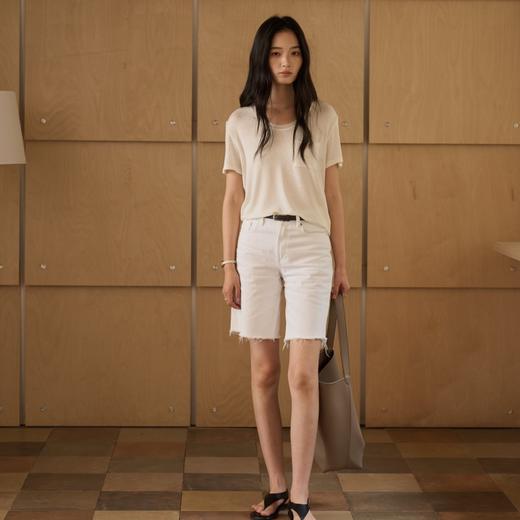 [屁侠推荐]SPLELED 醋酸亚麻口袋T恤 亚麻质感上衣 慵懒感多色打底衫 9981 商品图4