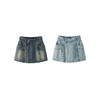 森柔|森马牛仔裤女夏季纯棉分割短裤不对称潮酷个性辣妹显瘦裙裤 商品缩略图4