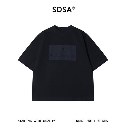 SDSA男装2026新款高贵轻奢刺绣字母圆领短袖T恤后背图案印花百搭 商品图0