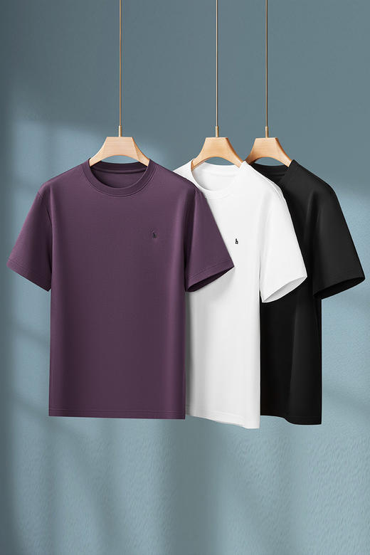 【DKP】大依优型大码男装夏季圆领短袖T恤棉质亲肤透气休闲短袖上衣 商品图5