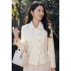 「雅白鎏金小香风外套」柔挺肌理 自带骨感 显贵又耐穿 约会通勤首选 米思阳2026春季新款法式小香风外套高级感修身显瘦翻领斜襟通勤气质上衣女4369 商品缩略图2