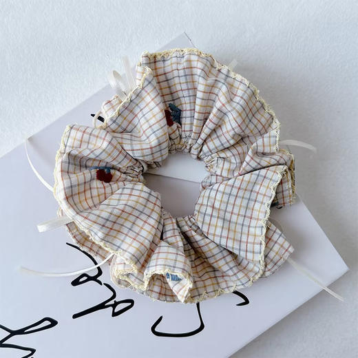 日系复古格纹包边大肠发圈-纪念日百货门店同款169647985 商品图2