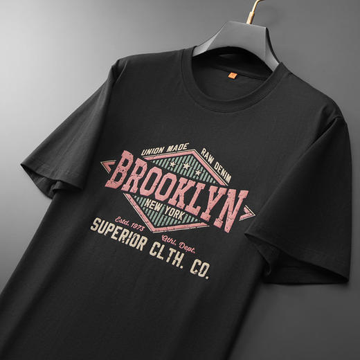 【DWP】大依优型大码男装夏季印花短袖T恤圆领休闲纯棉质百搭短袖上衣 商品图2