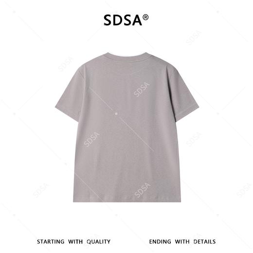 SDSA男装2026新款高贵轻奢美式拼接领口印花字母圆领长袖T恤百搭 商品图4