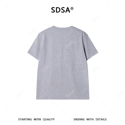 SDSA男装2026新款高贵轻奢撞色刺绣字母假两件圆领短袖T恤百搭 商品图4