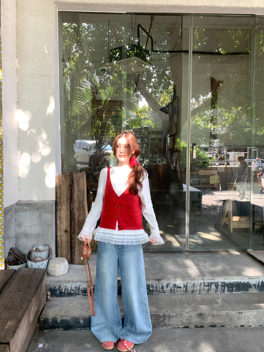 <曾小咸推荐>3.16现货秒杀 ！微信超特价！韩系蕾丝下摆t恤 日常159.99 立减80 秒杀79.99！红色马甲 秒杀59.99！加绒牛仔裤 秒杀99.99！ 商品图10