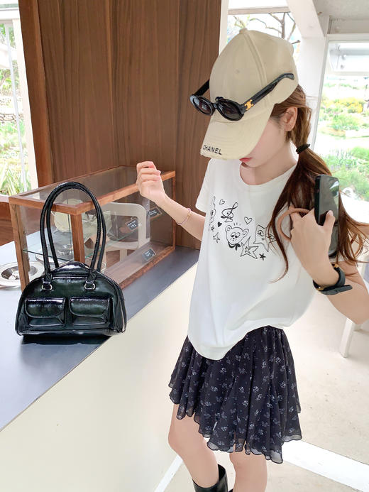 <曾小咸推荐>3.16现货秒杀 ！微信超特价！韩系雪纺碎花半身裙 日常179.99 立减100 秒杀79.99！！ 印花短袖 秒杀59.99 商品图9