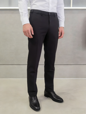 G2000男装SS26商场新款【凉感/多面弹/含桑蚕丝】商务通勤弹性腰头西裤61153135