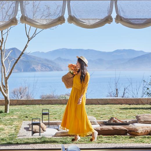 【林栖设计小店】花间缱绻|优雅绣花多色修身显瘦2026夏新款真丝连衣裙1962200 商品图5