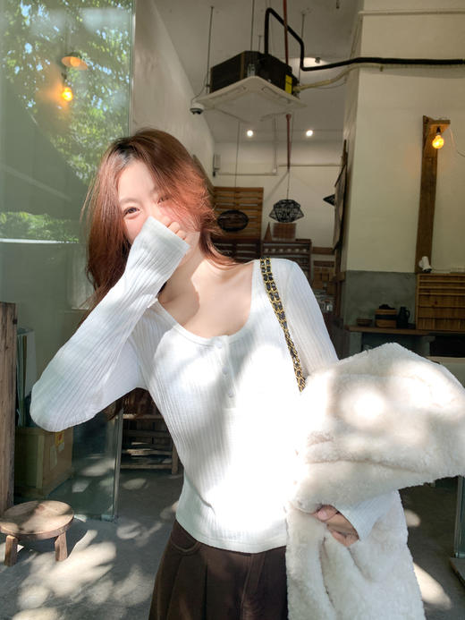 <曾小咸推荐>3.16现货秒杀 ！微信超特价！韩系大圆领打底衫 日常129.99 立减70 秒杀59.99！！ 商品图9