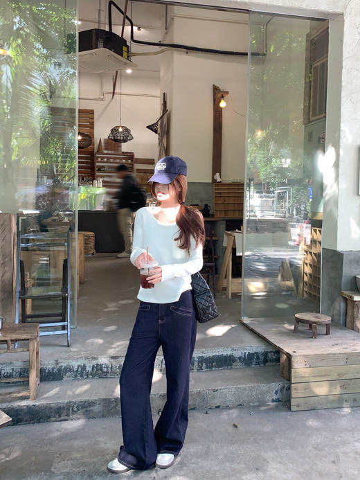 <曾小咸推荐>3.16现货秒杀 ！微信超特价！韩系2色休闲长袖T 日常109.99 立减50 秒杀59.99！！磨毛直筒休闲裤（常规） 秒杀79.99！！ 商品图6