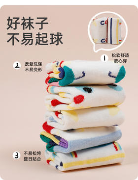 ☀️品牌直发【笑乐屋 春夏儿童40支精梳棉袜5双装】需💰26.9！一眼沦陷！颜值炸裂！春款儿童棉袜❗️洋气到能当穿搭博主❗️软糯如云朵❗️弹力不勒脚❗️花色多到挑花眼！