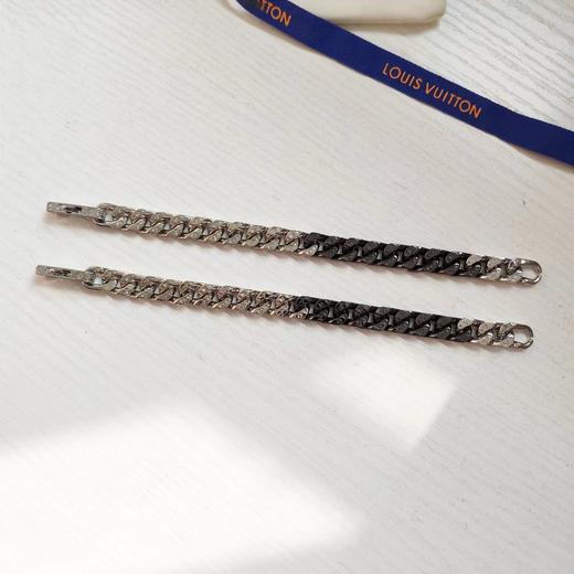F031422黑银拼色古巴手链简约设计精钢白金限定老花手链 商品图4