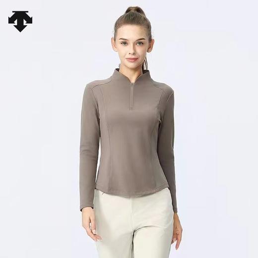 F031459女士一体绒户外运动训练跑步半拉链长袖 商品图5