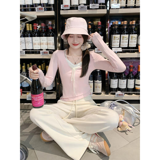 <曾小咸推荐>3.17现货秒杀 ！微信超特价！韩系蕾丝边假两件长袖 日常139.99 立减80 秒杀59.99！！ 商品图4