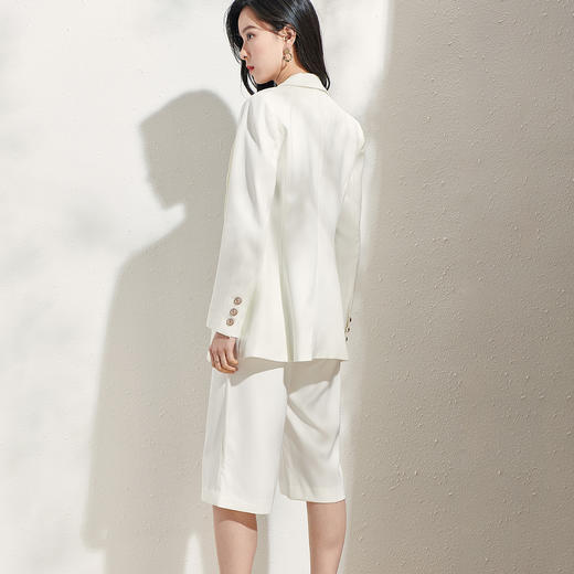 剩L/S/M/XL 芳外春季新品西服五分裤套装通勤百搭减龄显白两件女式套装 商品图5