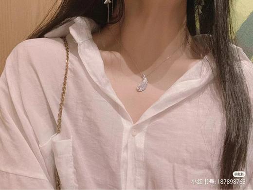F031425优雅灵动羽毛仙气十足可随意百搭羽毛项链+耳钉套装 商品图4