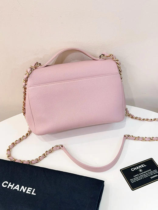 chanel business affinity 中号 樱花粉 荔枝纹牛皮 金扣 邮差包 商品图1