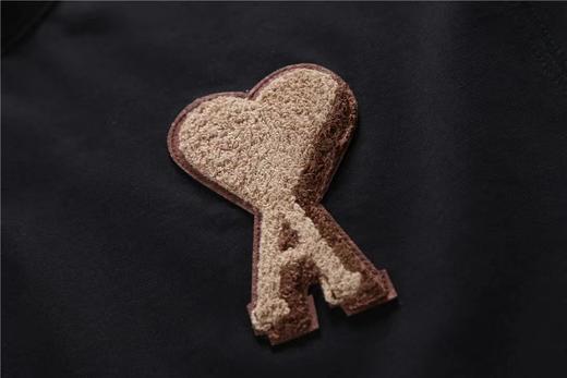 F031449黑金系列大爱心短袖情侣款男女OS毛巾绣T恤 商品图2