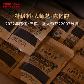 三鹤六堡茶散茶(大师茶22007分装)特级高山黑茶广西梧州茶厂2022年陈化