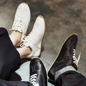 重磅推荐 大H芭蕾德训鞋  黑白皮面 master系带休闲鞋