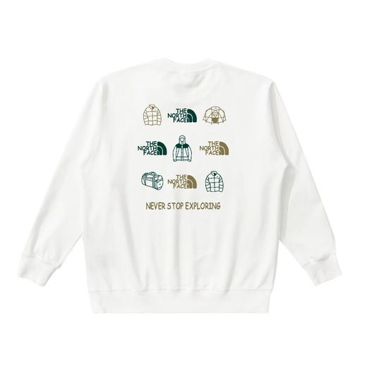 F031408趣味撞色小印花logo叠加帐篷元素圆领情侣款卫衣 商品图7