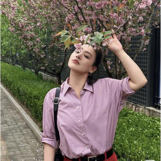 春夏新款 人手款！ row蔷薇粉衬衣  120支匹马棉  色织面料 柔软有光泽 商品图2