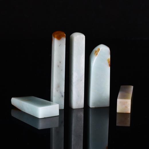 孤品17926天青石书画落款章硬笔小楷组章5枚-大小不一 商品图3