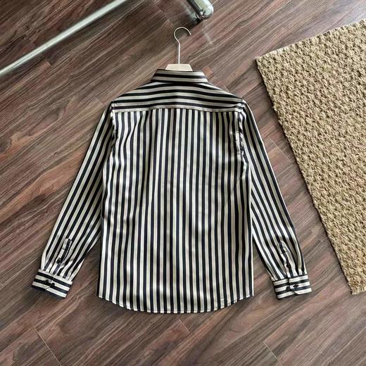 F031487春季新品立体裁剪版型男士时装款竖条纹长袖衬衫 商品图3
