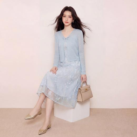 奢姿大码女装2026夏季时尚印花V领套装胖妹妹气质温柔显瘦两件套9962953225AB 商品图3