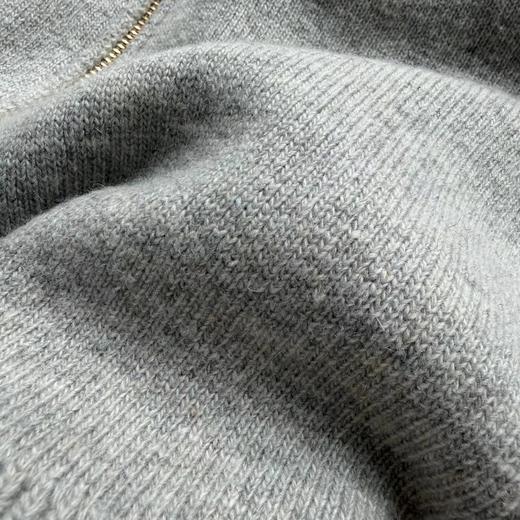 F031443暖色LOGO贴布绣羊毛翻领拉链长袖开衫外套 商品图6