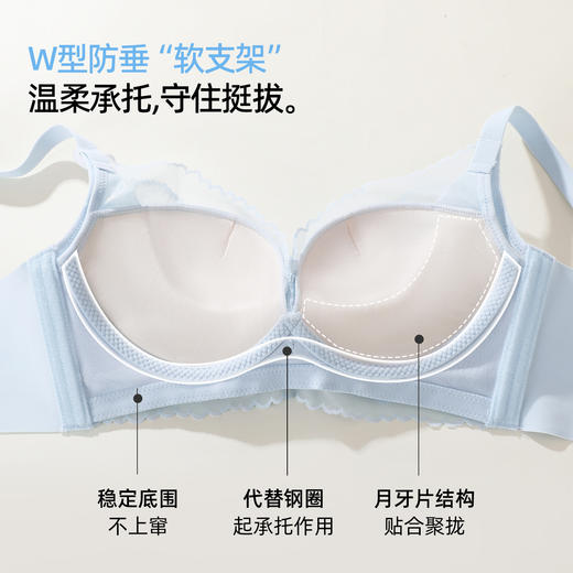【商场同款】熳洁儿 26年新品小胸聚拢文胸中厚杯法式蕾丝26201538 商品图2
