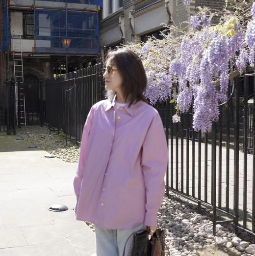 春夏新款 人手款！ row蔷薇粉衬衣  120支匹马棉  色织面料 柔软有光泽 商品图1