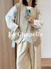 专柜实拍【松弛老钱风】拉夏贝尔/La Chapelle莱赛尔混纺肩部压褶设计口袋马甲V领坎肩无袖外套 商品缩略图4