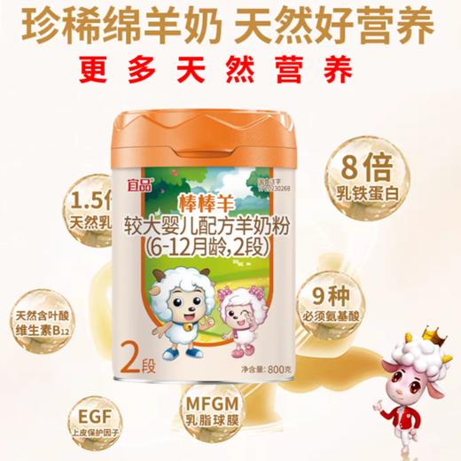 宜品棒棒羊 A2高乳清绵羊奶800g2阶段 商品图0