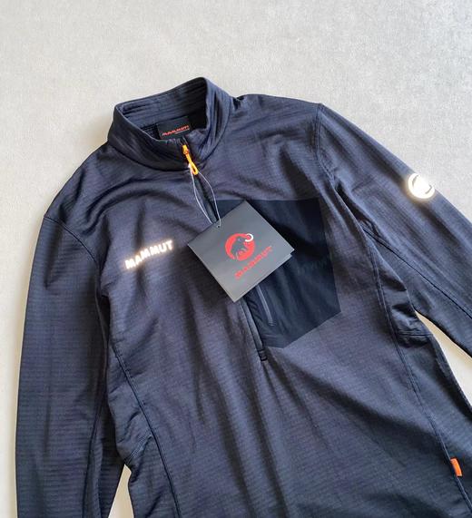 F031464男士户外轻量化高弹力半拉链套头中层夹克外套 商品图6